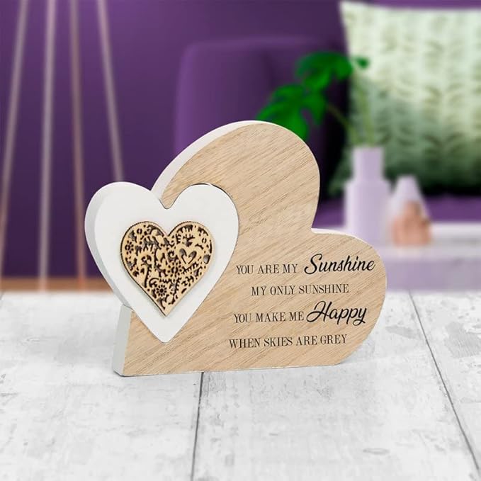 "You are my sunshine" Heart Plaque