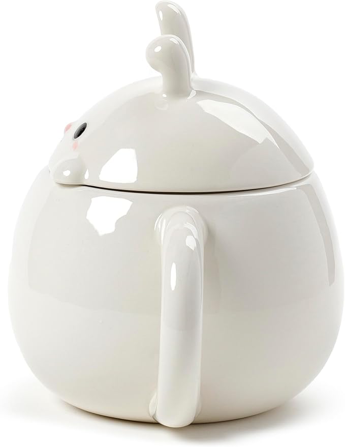 Peek-a-Boo Bunny Rabbit Mug with Lid