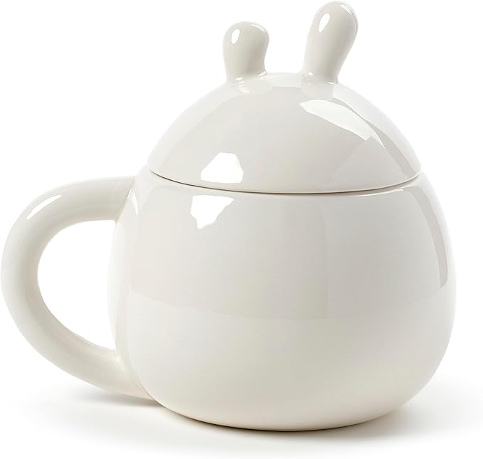 Peek-a-Boo Bunny Rabbit Mug with Lid