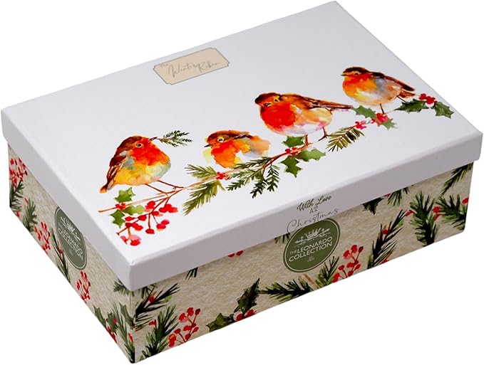 Set of 6 Christmas Robin Baubles