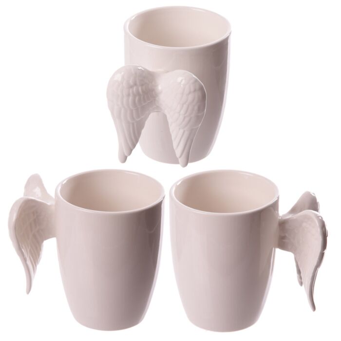 Puckator White Angel Wings Ceramic Mug