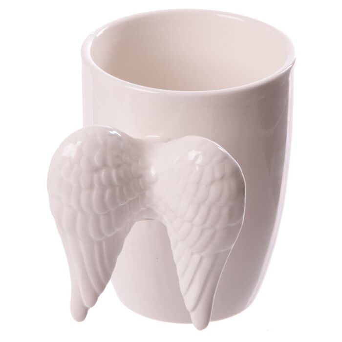 Puckator White Angel Wings Ceramic Mug