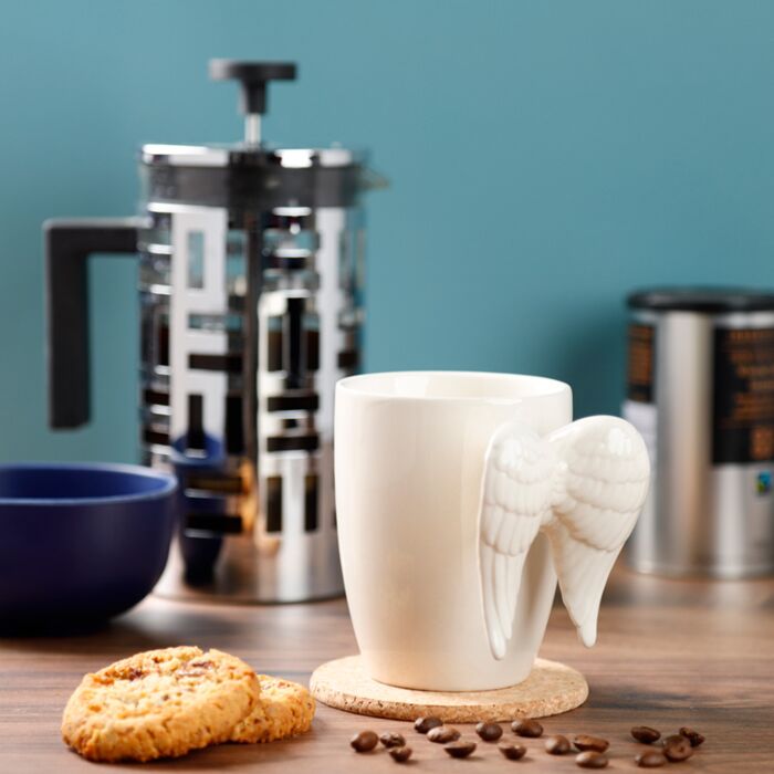 Puckator White Angel Wings Ceramic Mug