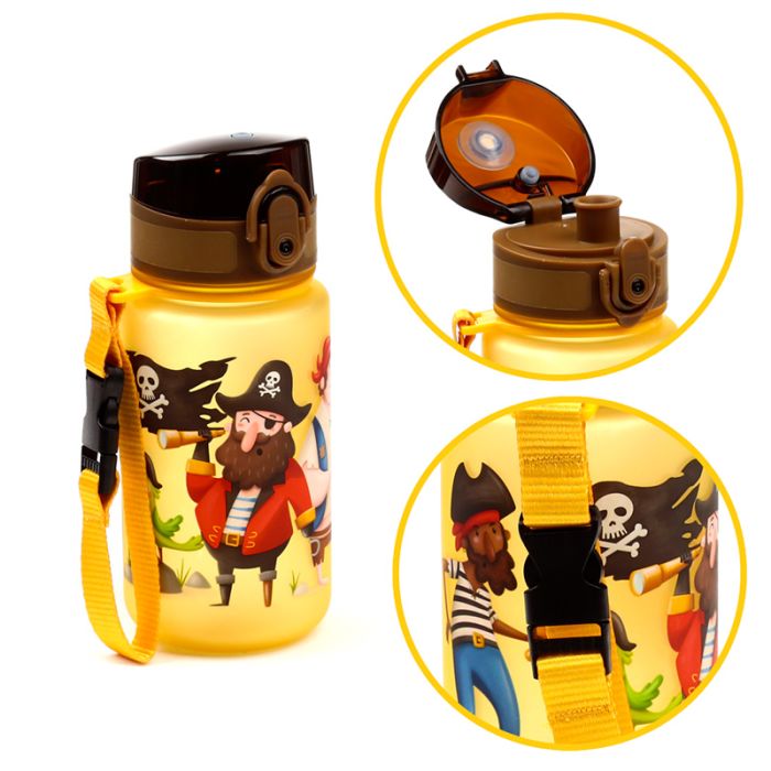 Jolly Rogers Pirates Pop Top Shatterproof Children's Bottle