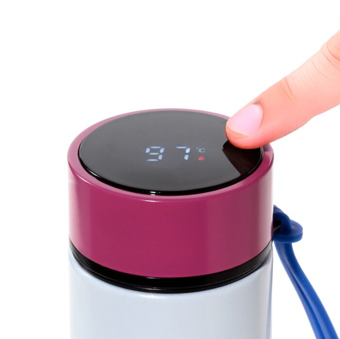 Puckator Minecraft Axolotl Hot & Cold Digital Thermometer Bottle