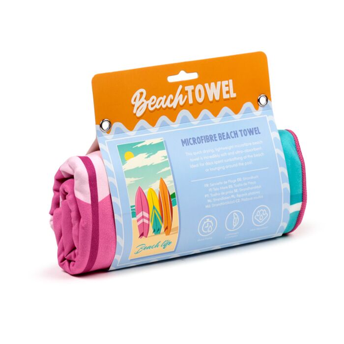 Beach Life Surf Microfibre Beach Towel