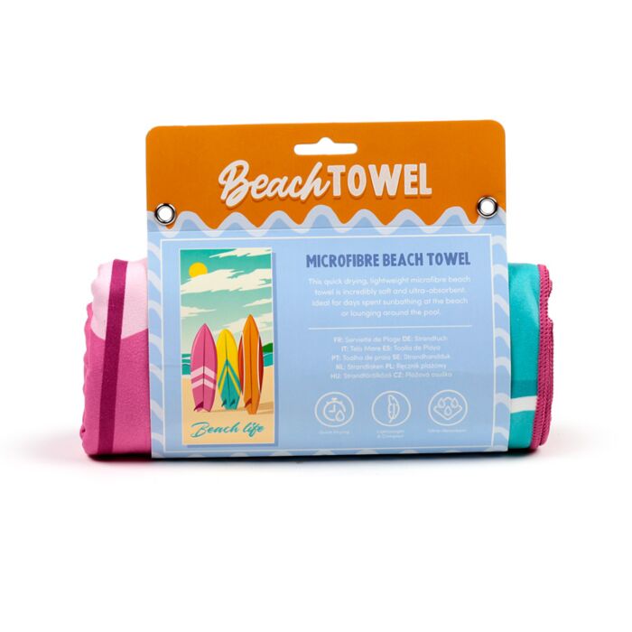 Beach Life Surf Microfibre Beach Towel