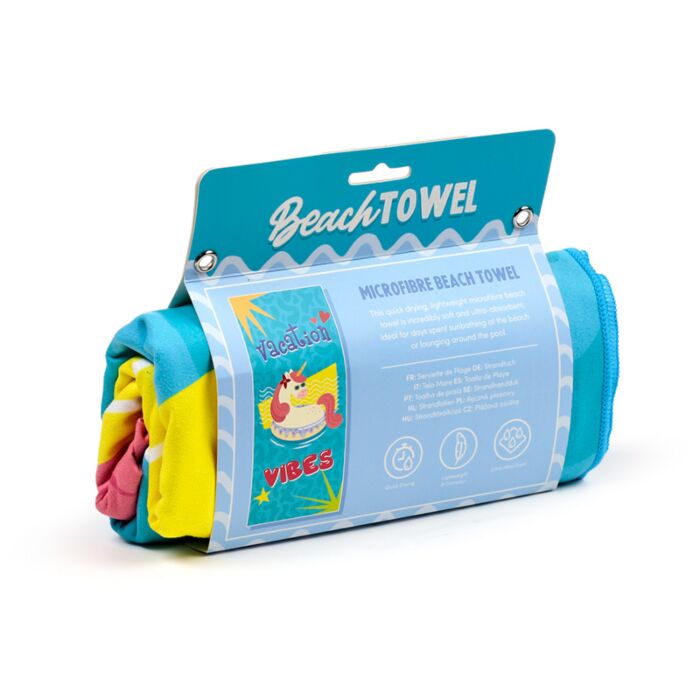 Vacation Vibes Unicorn Microfibre Beach Towel