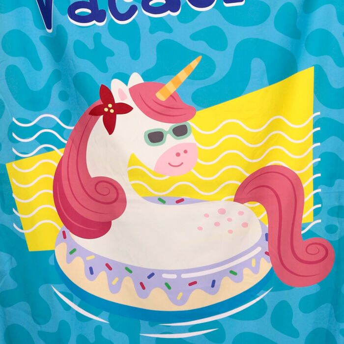 Vacation Vibes Unicorn Microfibre Beach Towel