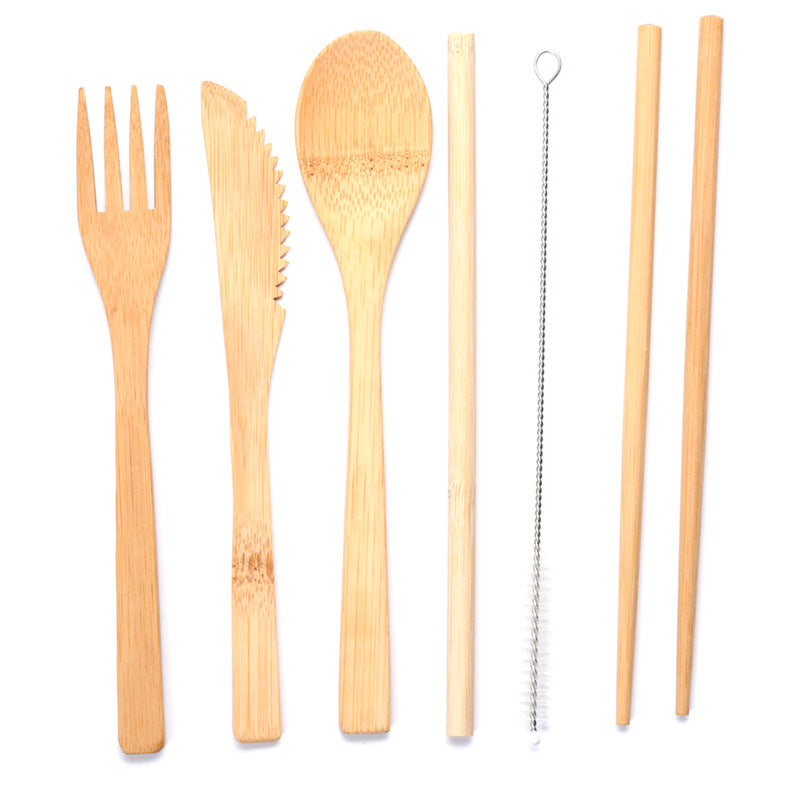 London Tour 100% Natural Bamboo Cutlery 6 Piece Set