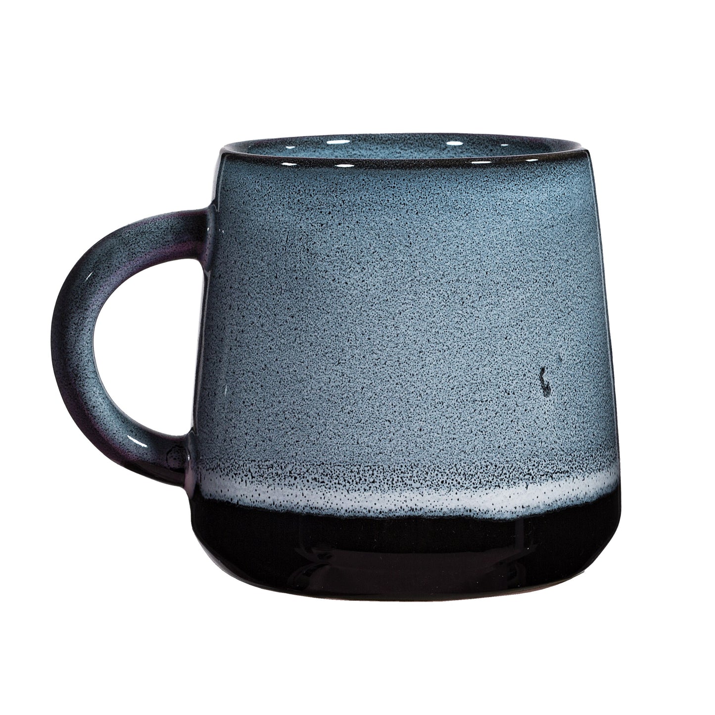 Dark blue stoneware mug with artisan glaze finish