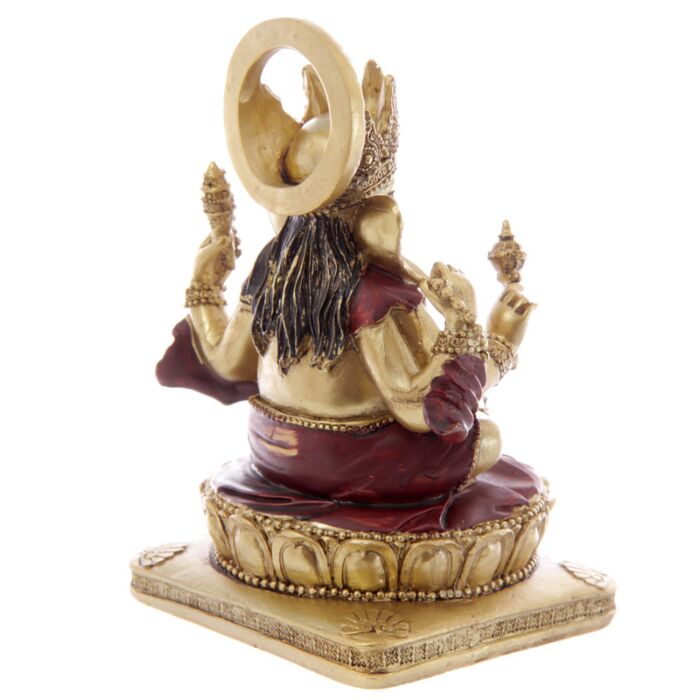 Gold & Red Ganesh Statue