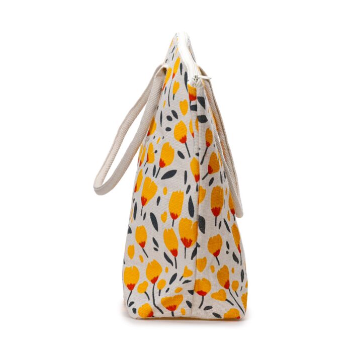 Buttercup Pick of the Bunch Jute Beach Bag