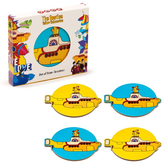 The Beatles Yellow Submarine Set of 4 Cork Coasters