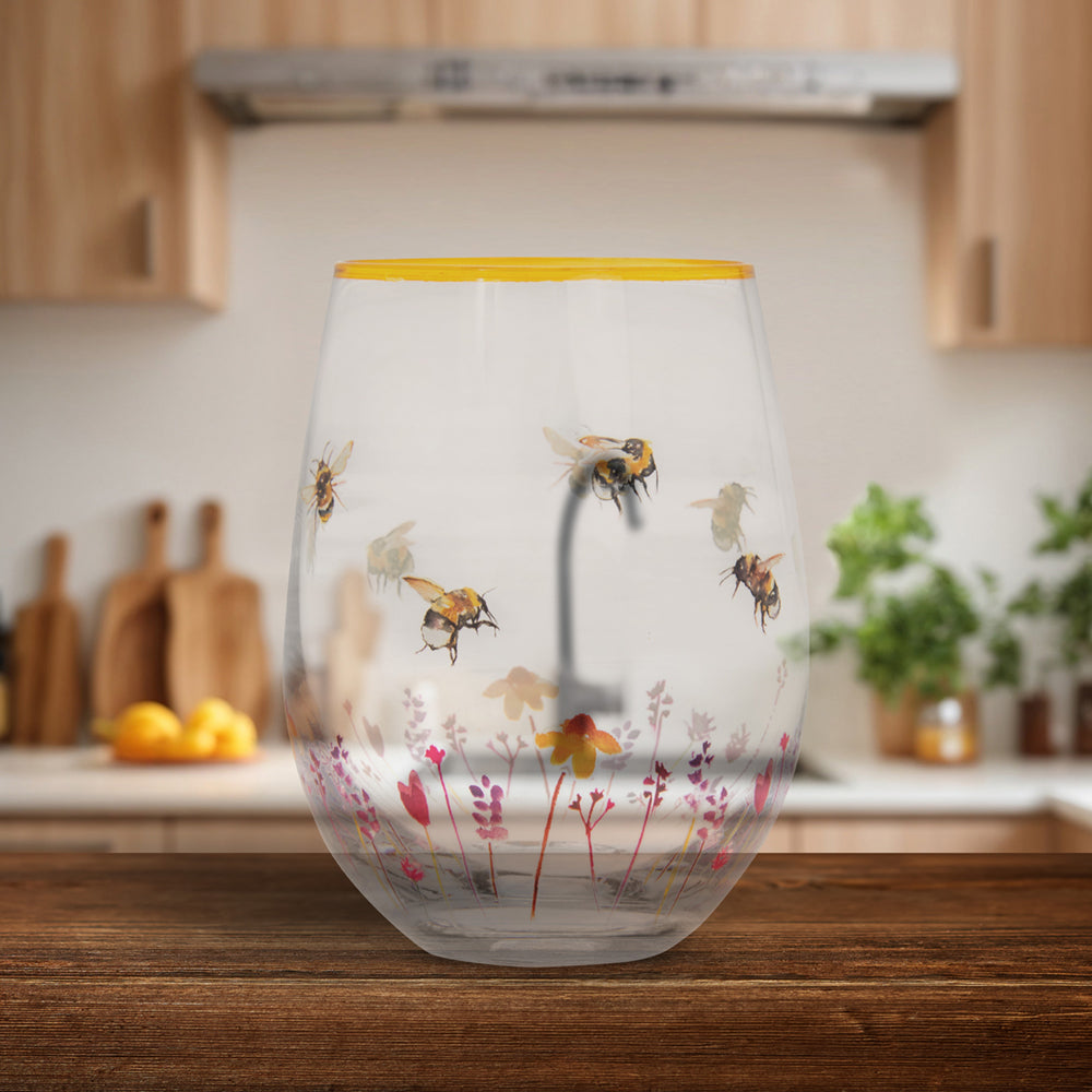 The Leonardo Collection Busy Bees Stemless Gin & Cocktail Glass