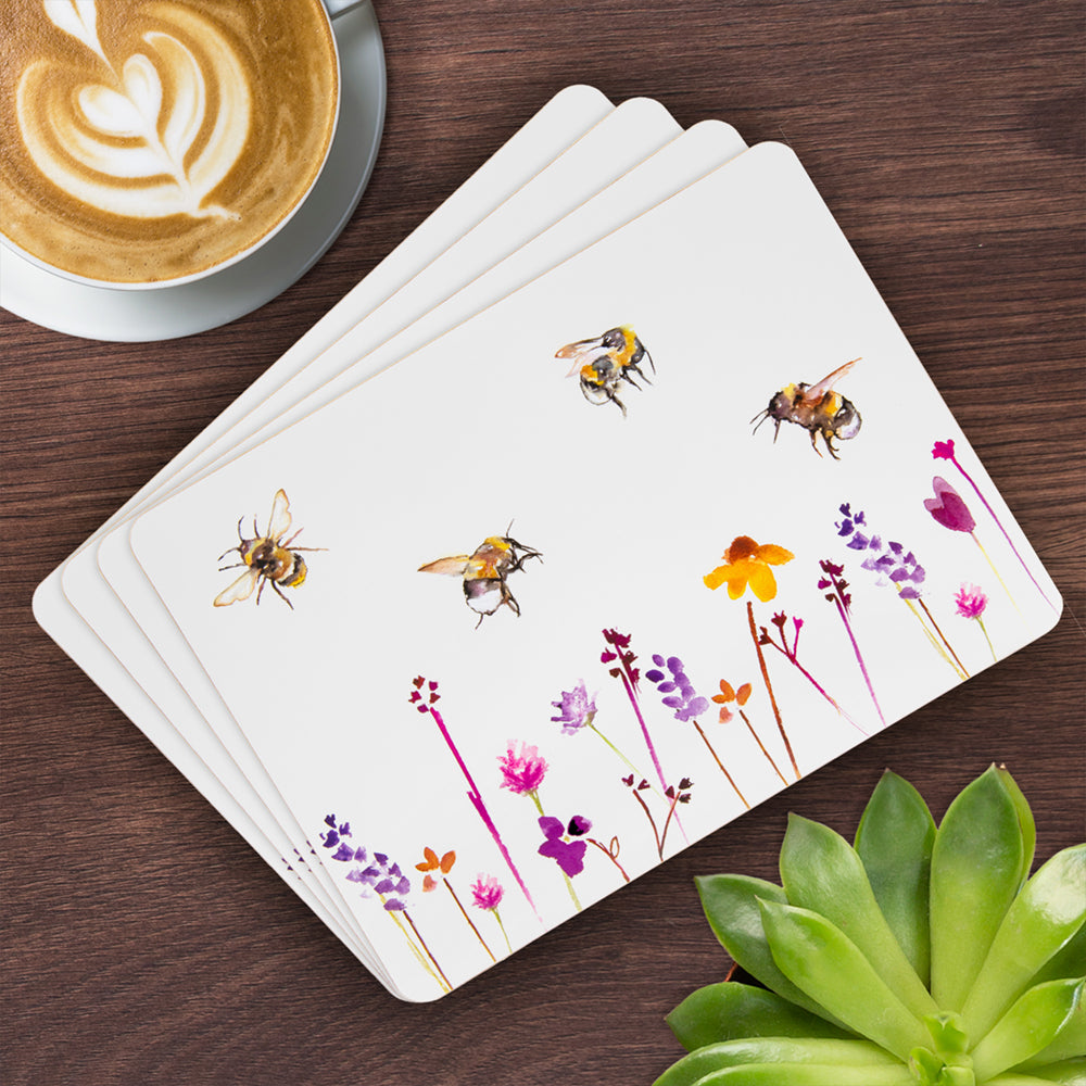 Jennifer Rose Gallery Busy Bees Placemats Set of 4