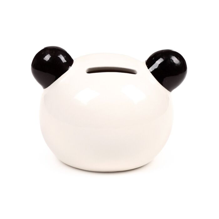 Susu Panda Money Box – Top View with Ears and Slot
