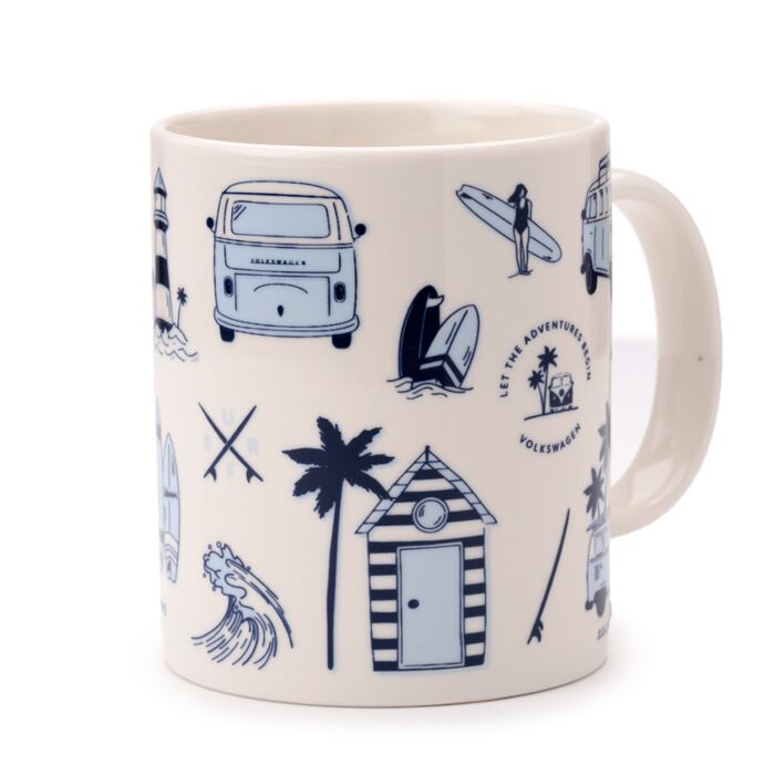 Volkswagen VW T1 Camper Bus Explore More Porcelain Mug