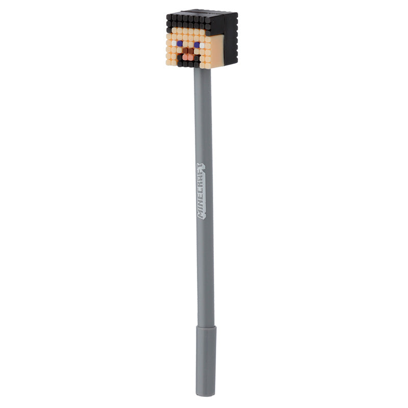 Minecraft Steve topper pen – close-up view