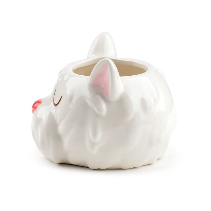 Westie Dog Head Shaped Ceramic Indoor Freestanding Planter/Plant Pot