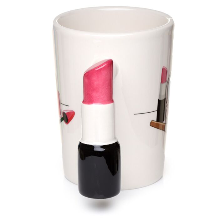 Lipstick Shaped Handle Mug