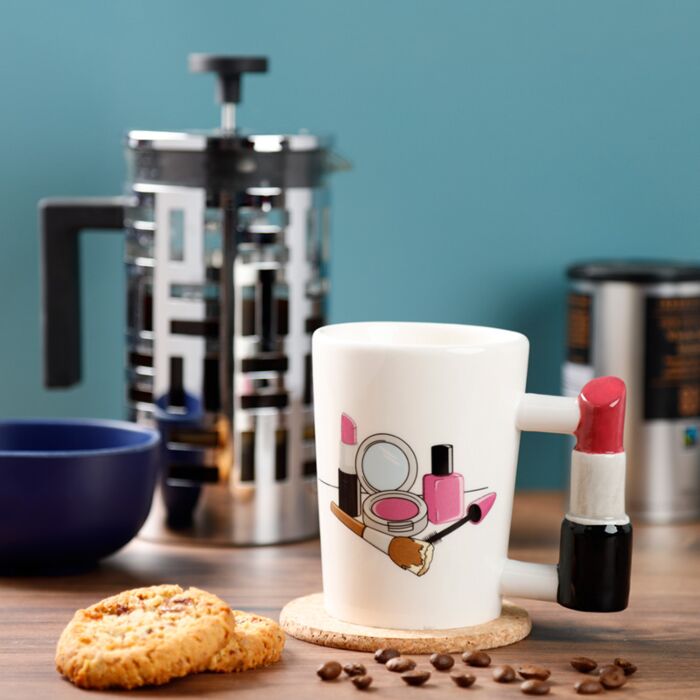 Lipstick Shaped Handle Mug