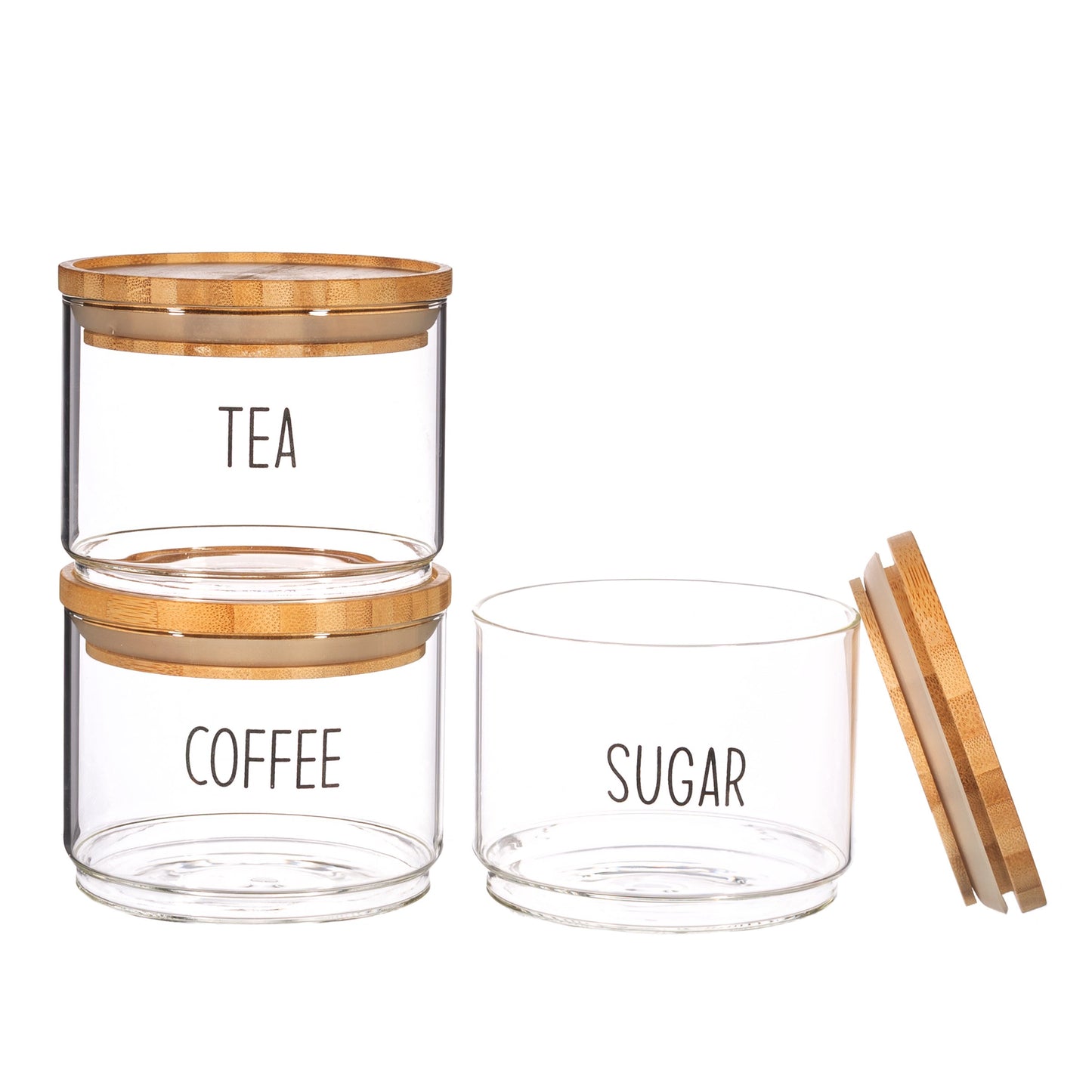 Individual view of jars separated with removable lids