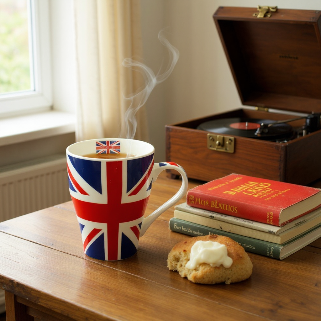 British flag coffee mug by Lesser & Pavey – 300 ml fine china.