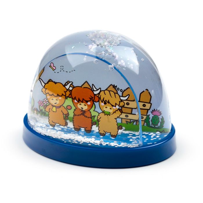 Adoramals Highland Coo Cow Small Glitter Snow Storm