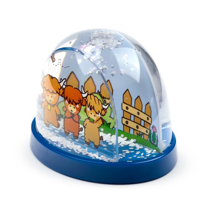 Adoramals Highland Coo Cow Small Glitter Snow Storm