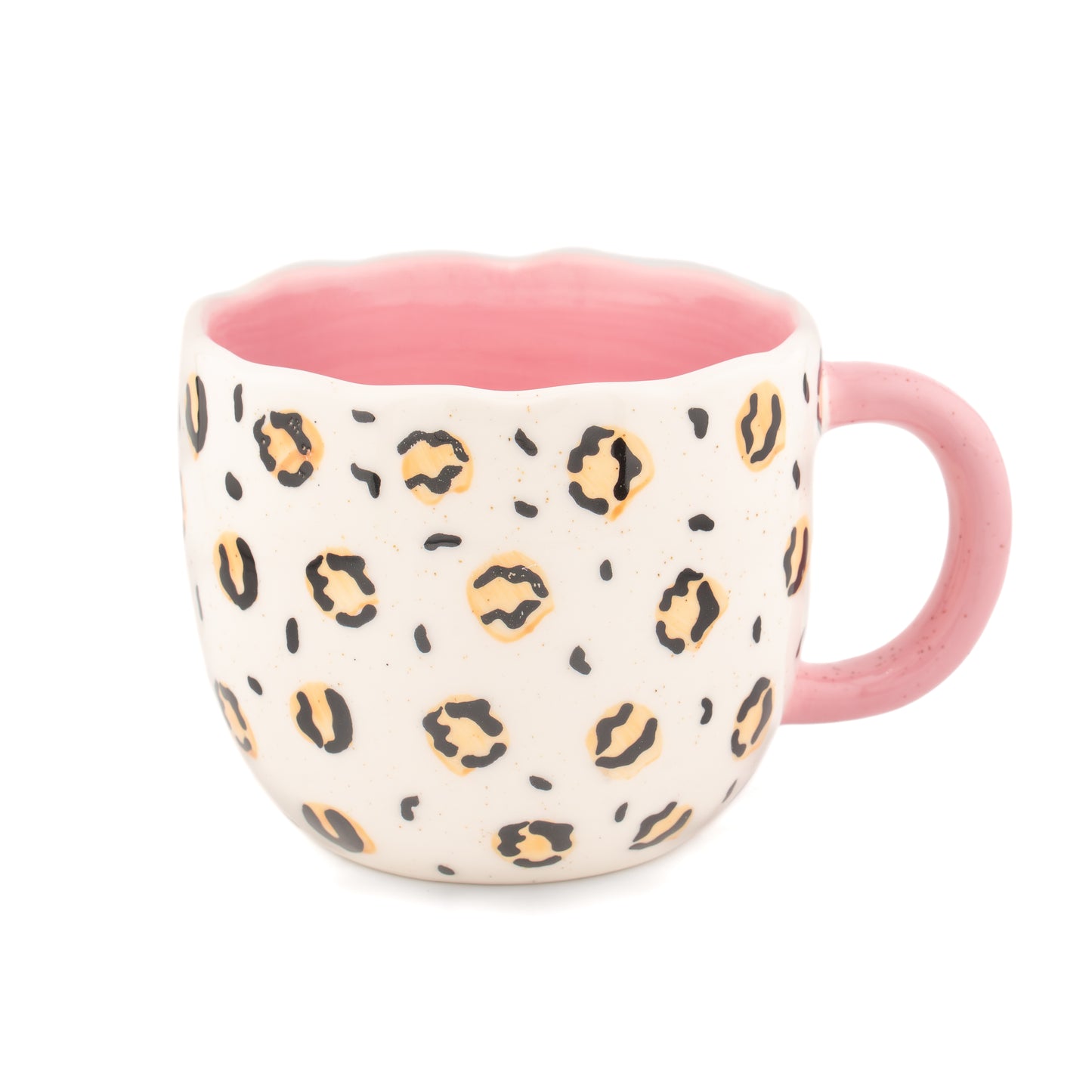 Sass & Belle leopard print mug front view