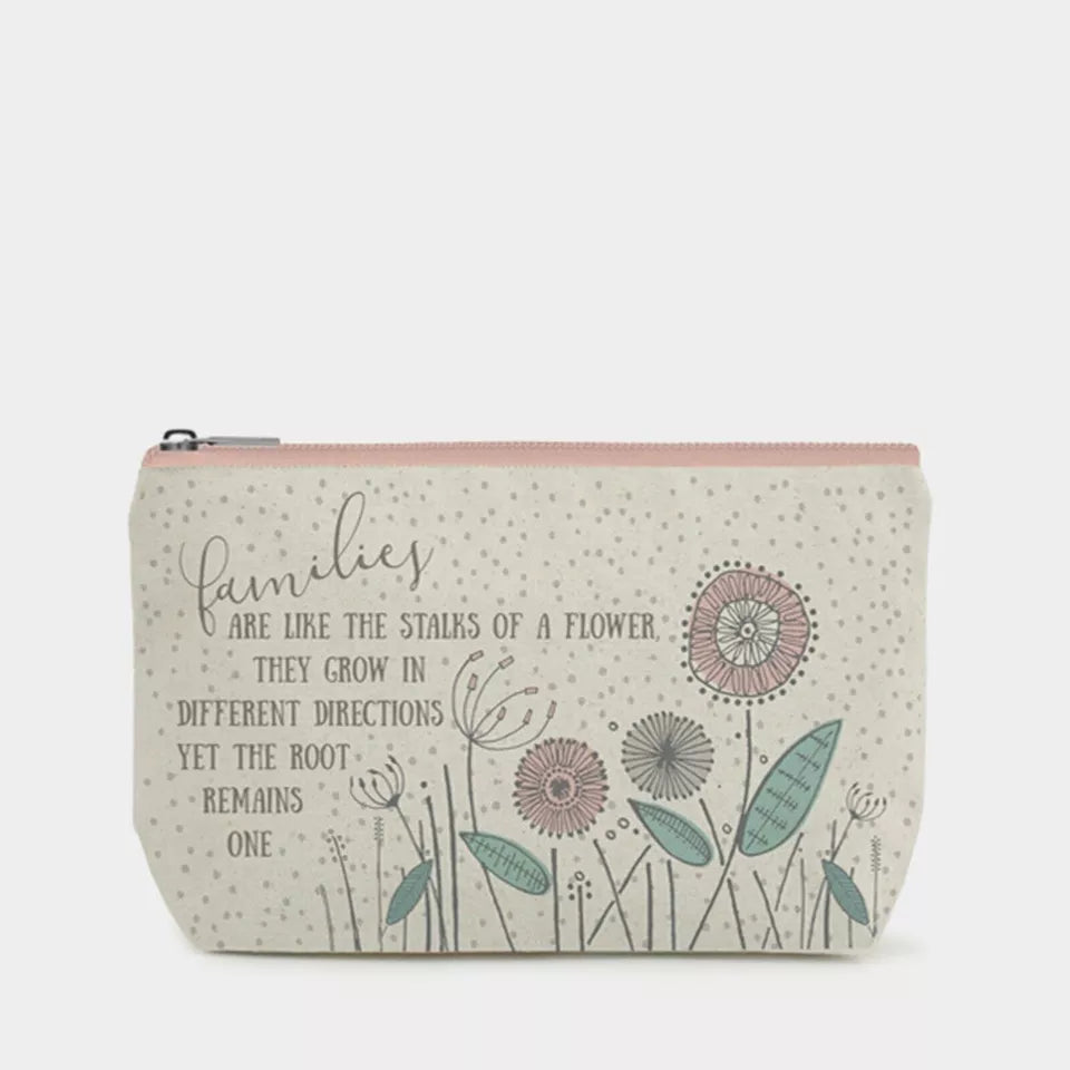 "Families are like the stalks of a flower" Cosmetic Pouch