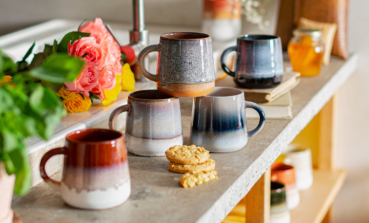 Mojave Glaze Mugs | Boho Stoneware Coffee & Tea Mugs