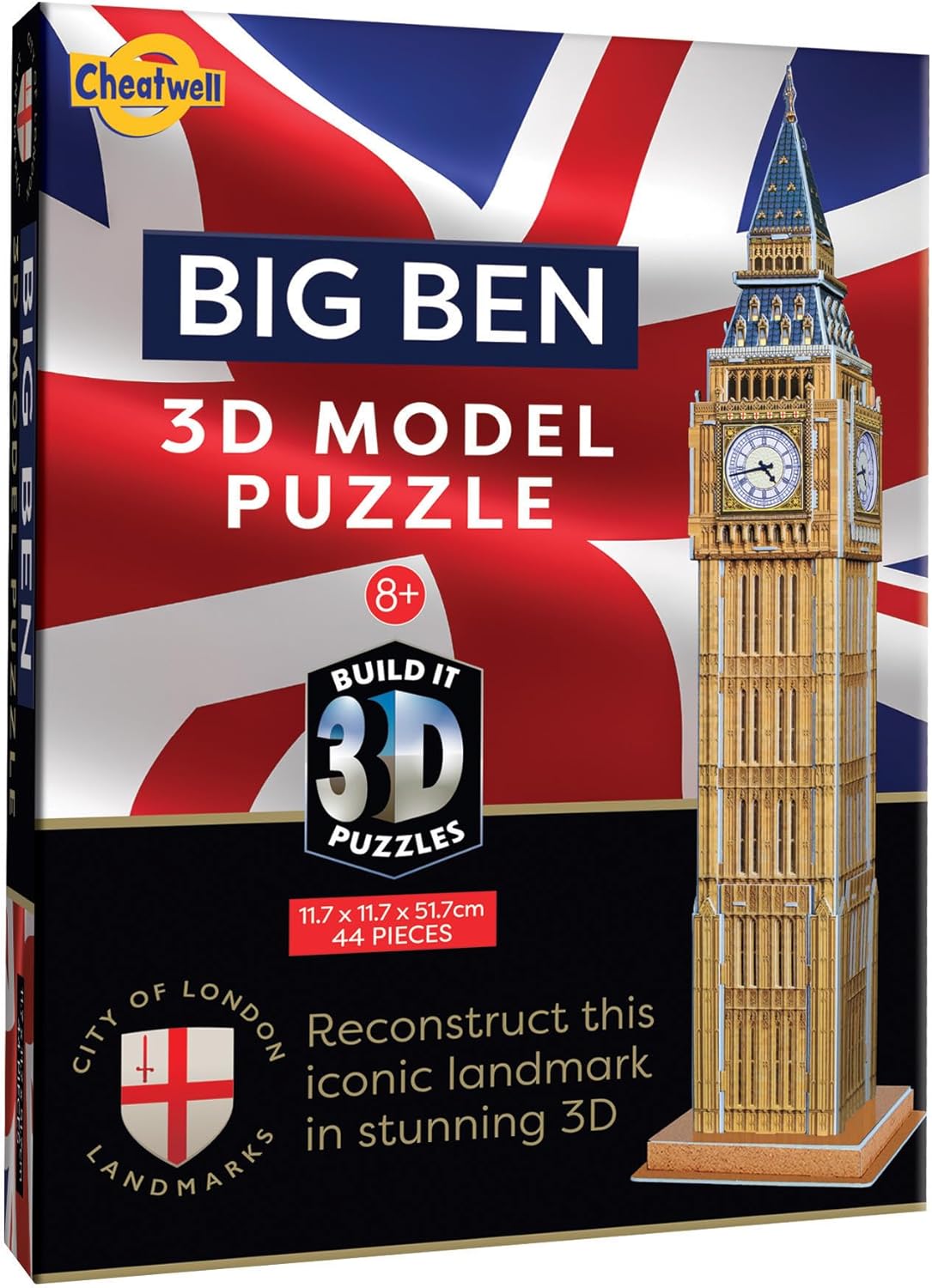 Big Ben 44 piece 3D construction puzzle for children and adults