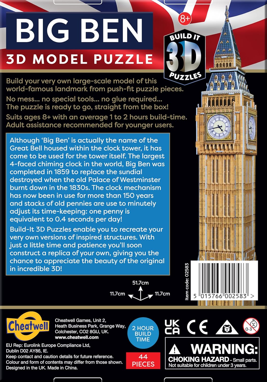 Build-It Big Ben puzzle with no glue required