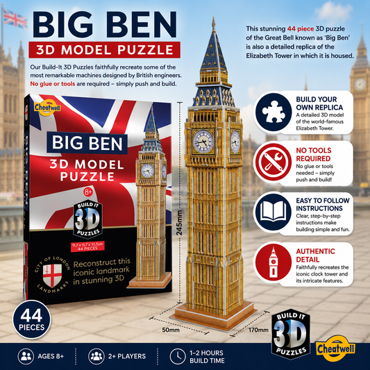 Cheatwell Games Build-It 3D Puzzle Big Ben model kit