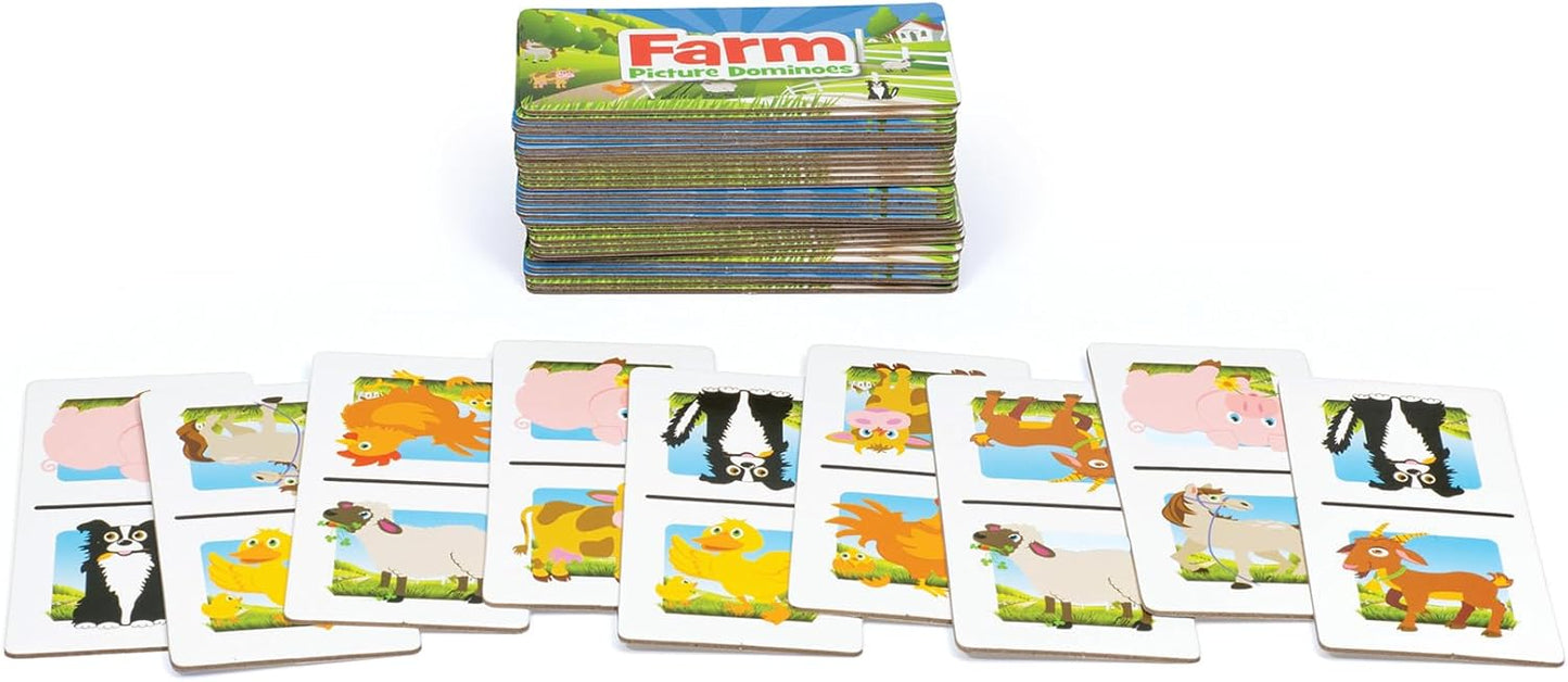 Outset Farm Picture Dominoes – Kids Farm Matching Game 3+