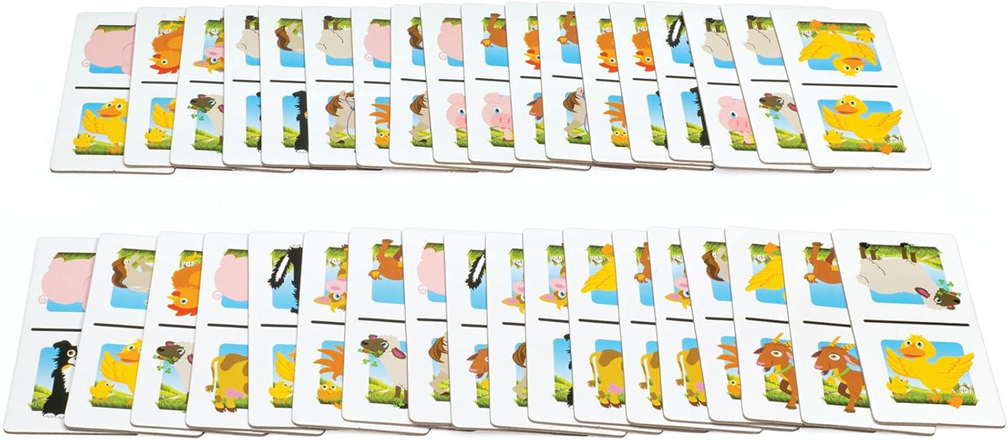 Outset Farm Picture Dominoes – Kids Farm Matching Game 3+