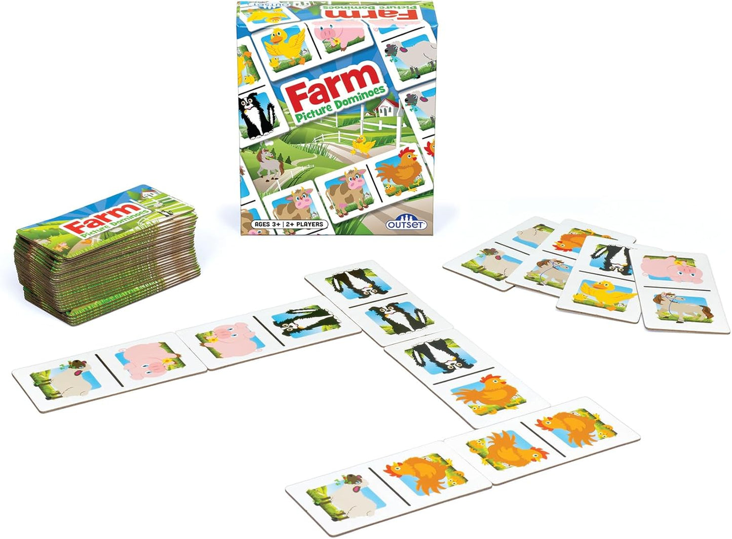 Outset Farm Picture Dominoes – Kids Farm Matching Game 3+