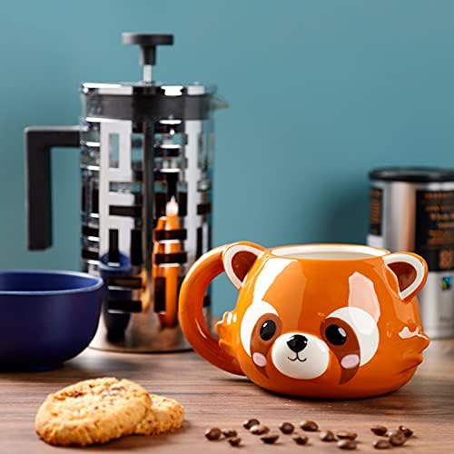 Adoramals Red Panda Head Shaped Ceramic Mug