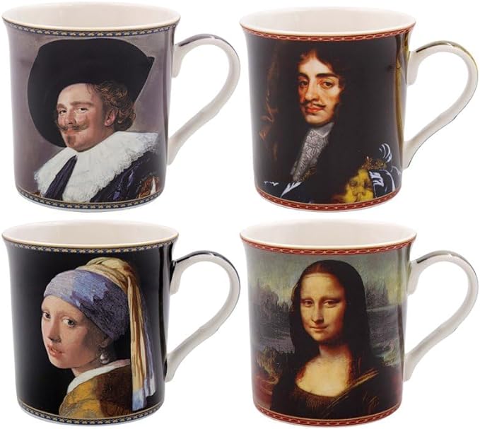 Leonardo Da Vinci's Famous Portrait Mug Set