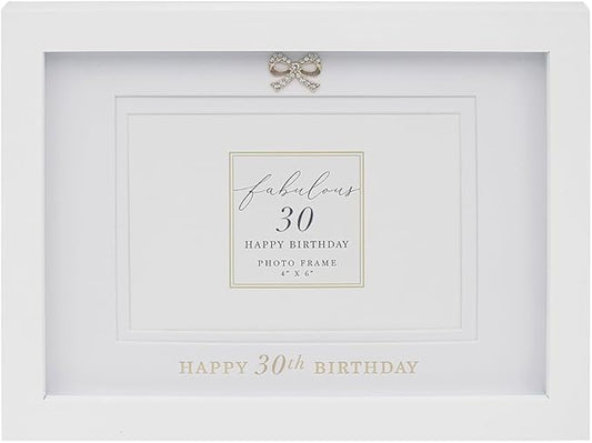 Fabulous 30th Happy Birthday Wooden Frame