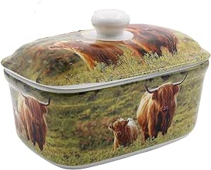 Highland Coo & Calf Butter Dish