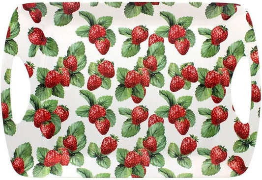 Strawberry Field Large Serving Tray