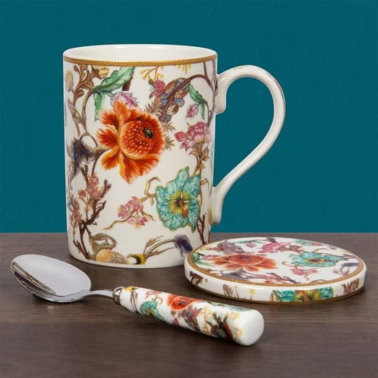 William Morris Anthina Mug, Coaster and Spoon Set