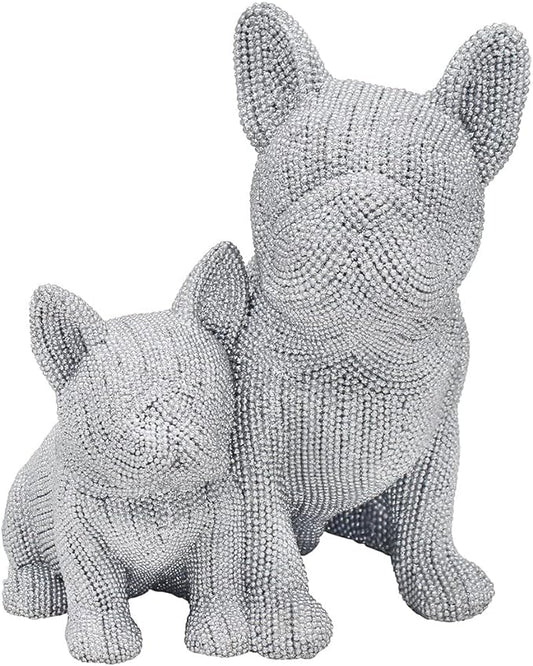 Silver Art French Bulldog Mum and Pup