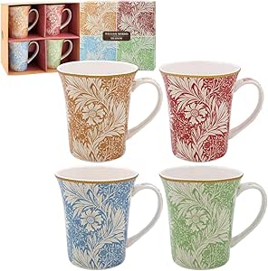 Set of 4 William Morris Meadow Lovely Mugs