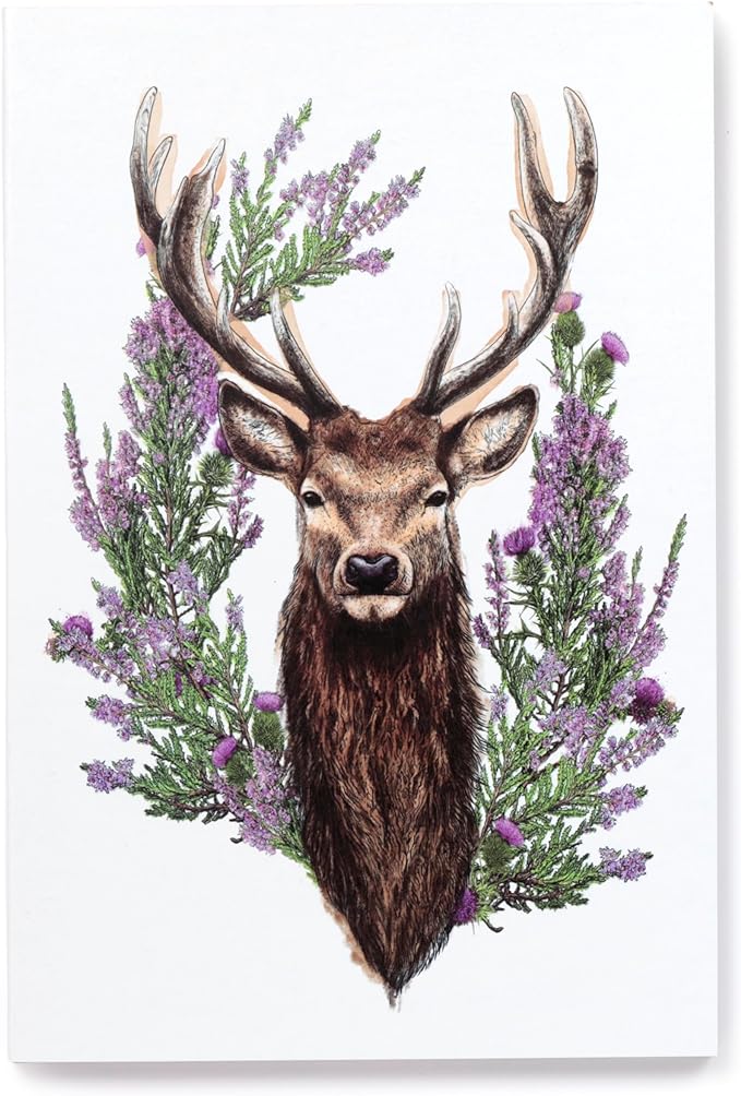 Wild Stag Recycled Paper A5 Lined Notebook