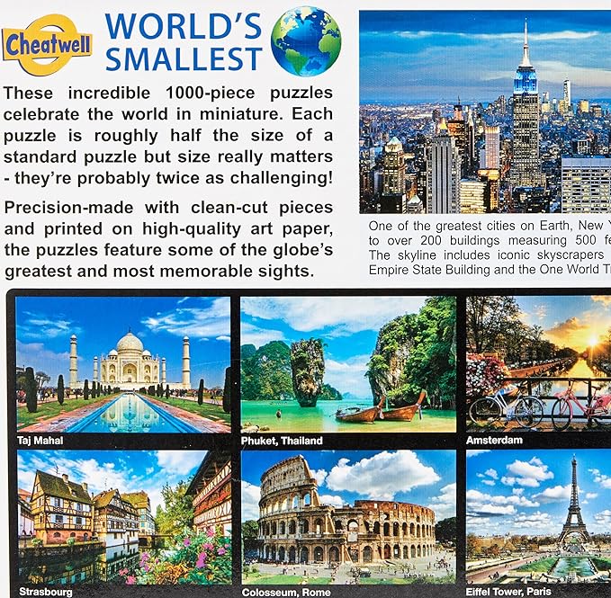 Cheatwell Games World's Smallest Puzzles – Phuket, Puzzle 1000 Pezzi In Miniatura