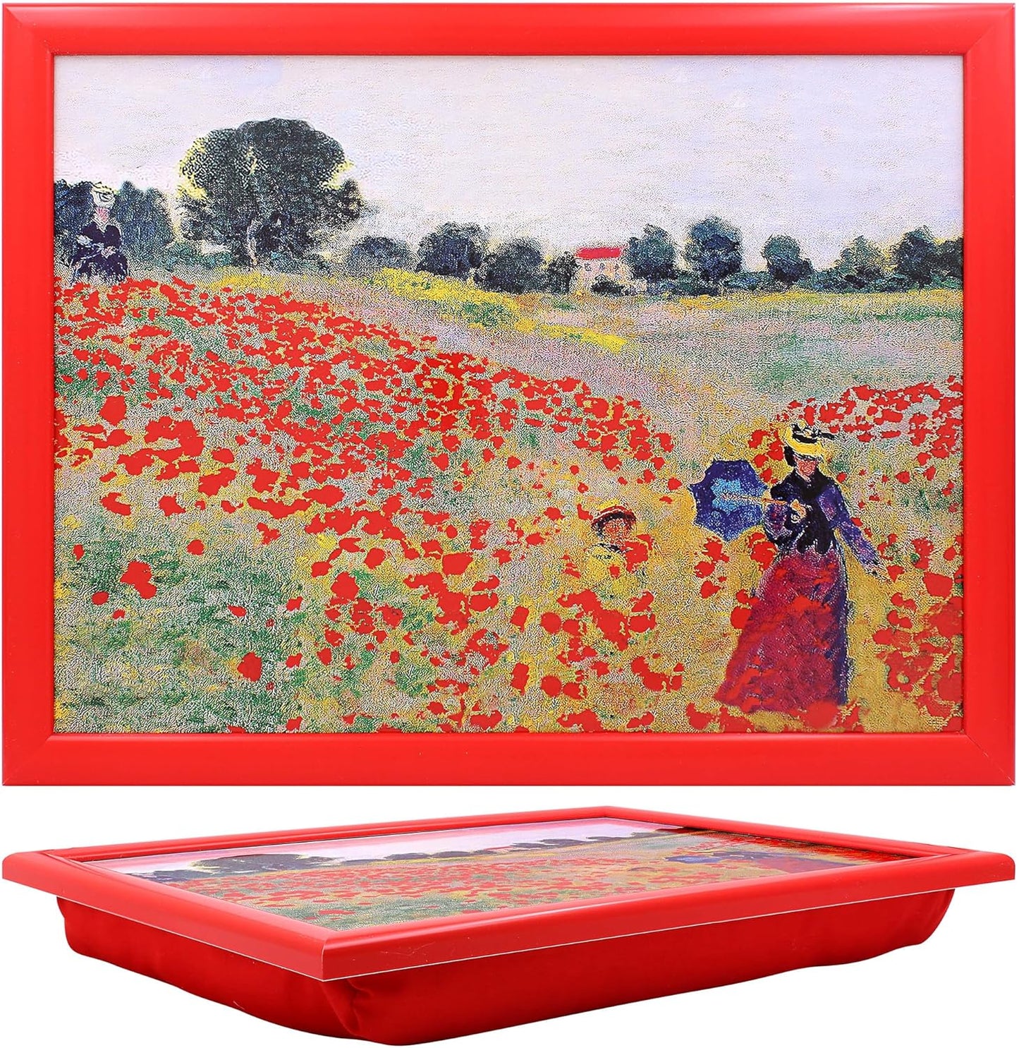 Claude Monet poppy field lap tray cushioned laptop tray